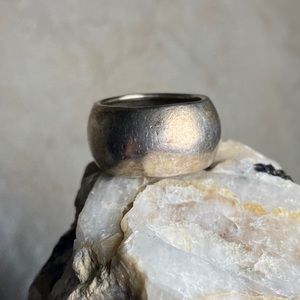 Wide Bubbly Sterling Silver Cigar Band 925